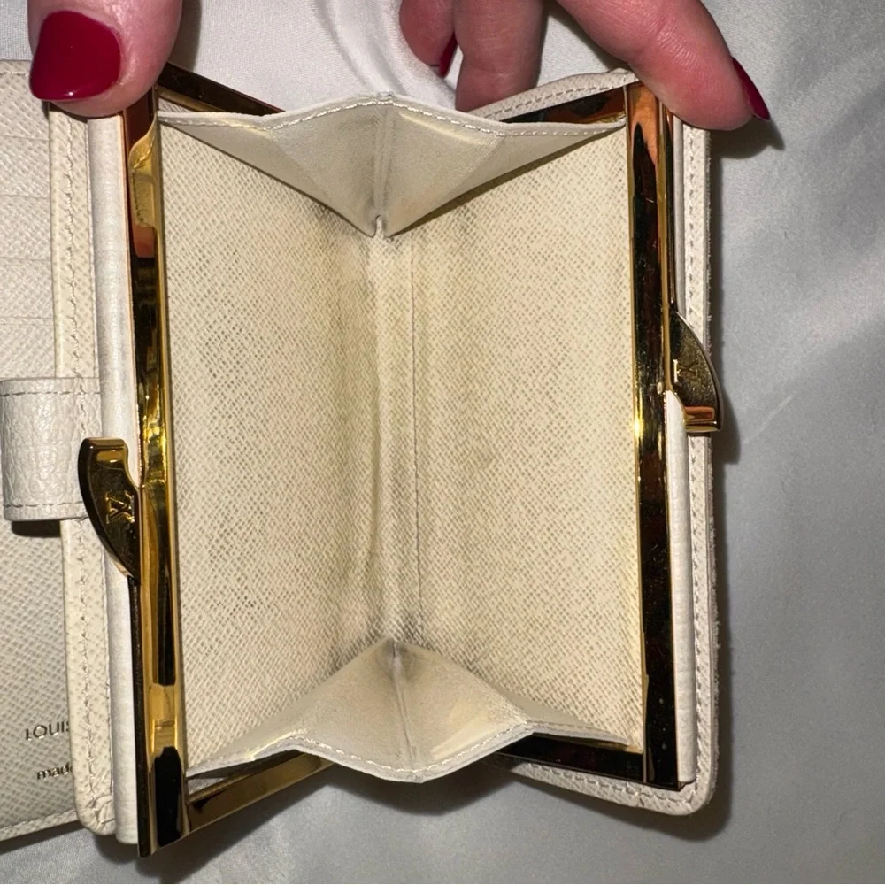 LOUIS VUITTON *rare* Mini Lin Croisette Portefeuille Viennois Pink/Rouge Wallet - Picture 12 of 15